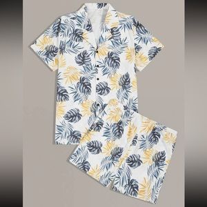 Men Tropical Print Shirt & Short